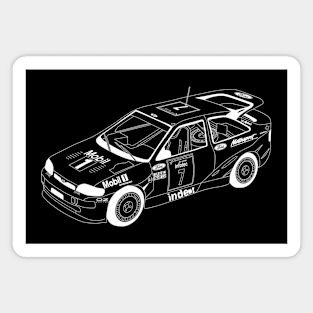 Ford Escort White Outline Magnet